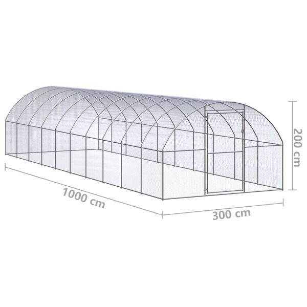 Rampart commercial chicken run for 15-18 hens hero view