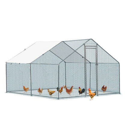 RedBarn walk-in chicken run side view showing square 10?10 footprint for starter walk-in buyers