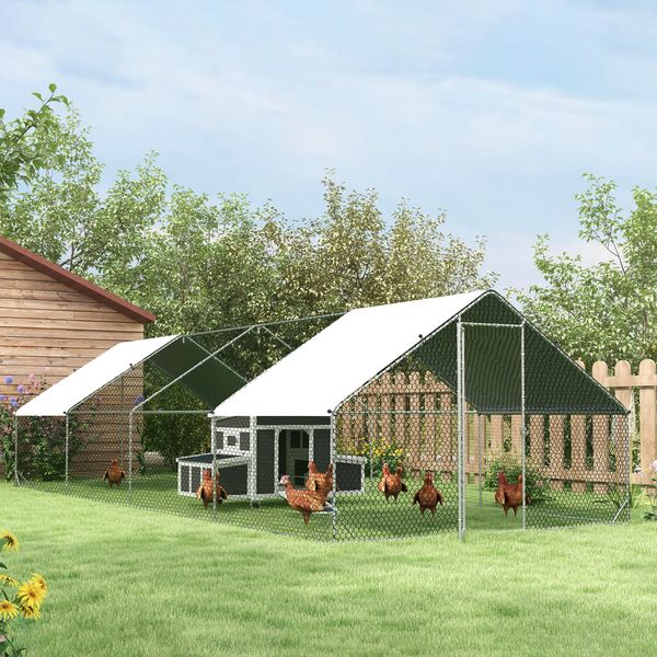 Homestead walk-in chicken run for 12-16 hens hero view