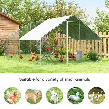 Homestead walk-in chicken run for 12-16 hens hero view
