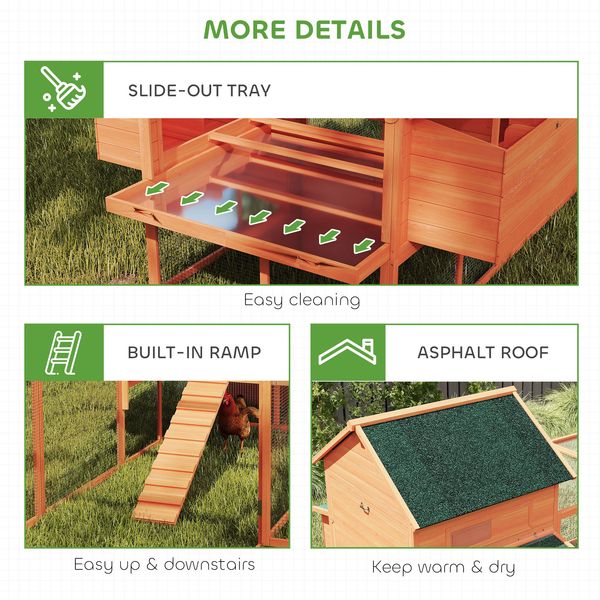 Ranger chicken coop with run for 8-10 hens hero view