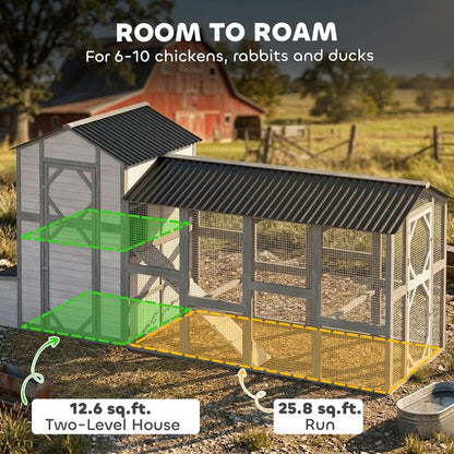 Sentinel chicken coop with run side view showing hardware-cloth predator focus for raccoon-prone yards