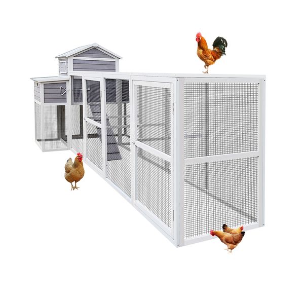 Forge chicken coop with run footprint and dimensions view