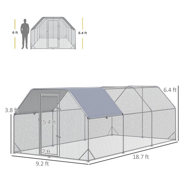 Trailhead walk-in chicken run side view showing value large-flock run for budget-conscious expansion