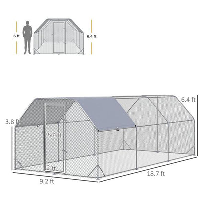 Trailhead walk-in chicken run side view showing value large-flock run for budget-conscious expansion