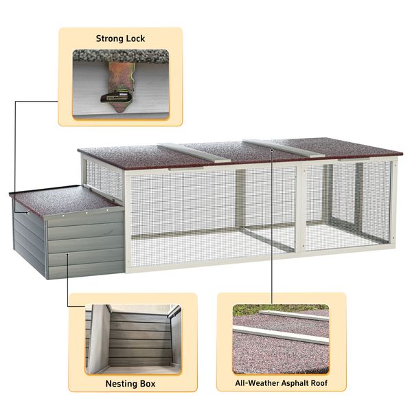 Pebble walk-in wooden chicken coop for 3-5 hens hero view