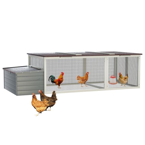 Pebble walk-in wooden chicken coop for 3-5 hens hero view