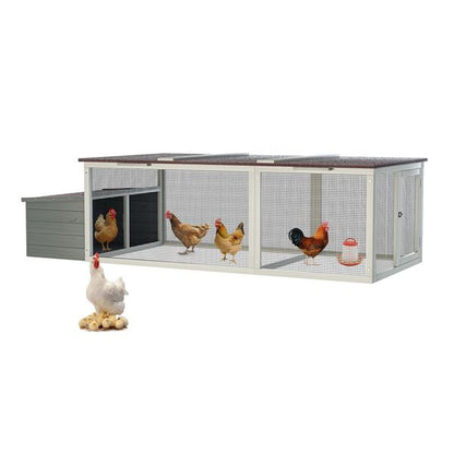 Pebble walk-in wooden chicken coop for 3-5 hens hero view