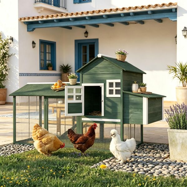 Sprout chicken coop with run for 2-3 hens hero view