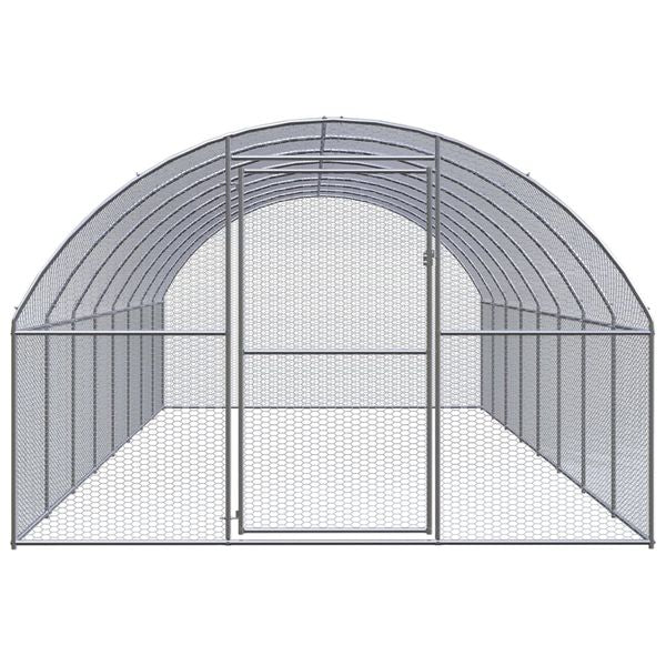 Outpost commercial chicken run footprint and dimensions view