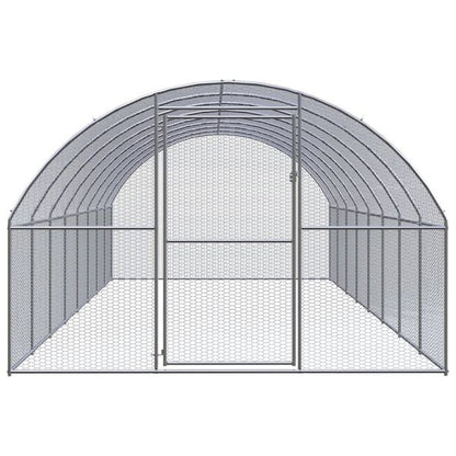 Outpost commercial chicken run footprint and dimensions view