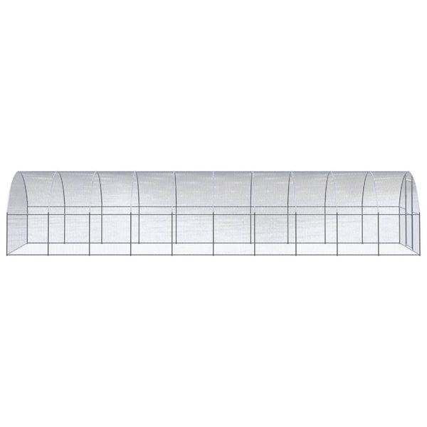 Rampart commercial chicken run side view showing tough galvanized commercial tone for rural predator pressure