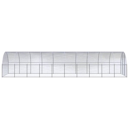 Rampart commercial chicken run side view showing tough galvanized commercial tone for rural predator pressure