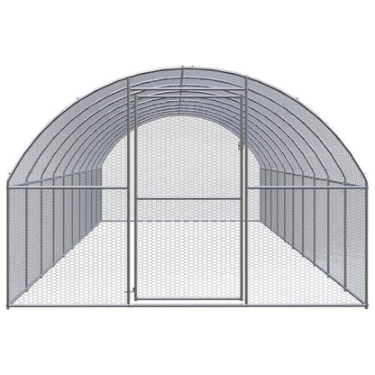 Rampart commercial chicken run footprint and dimensions view