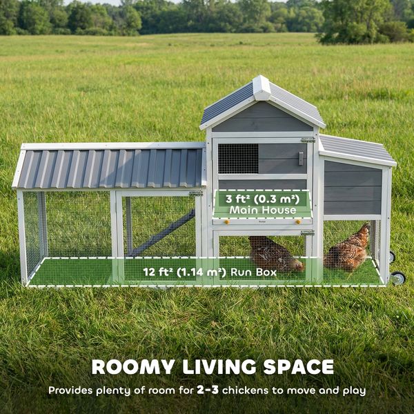 Drifter Mobile Chicken Tractor for 2-4 Hens - 80 x 40 in for 2-4 hens