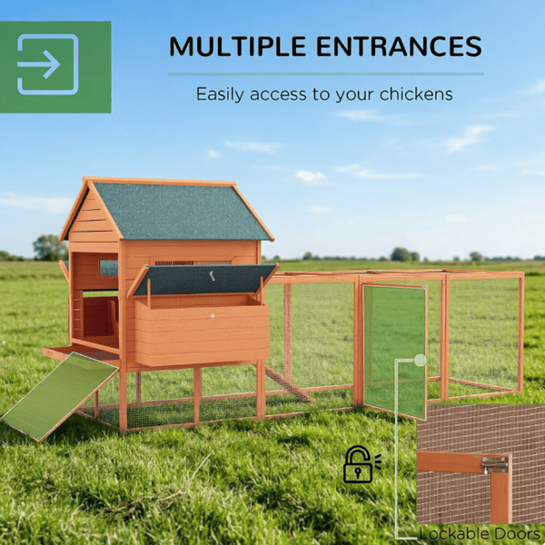 Acadia chicken coop with run for 8-10 hens hero view