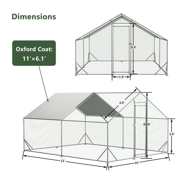 Northfield Walk-In Chicken Run for 10-13 Hens - 10 x 13 ft for 10-13 hens