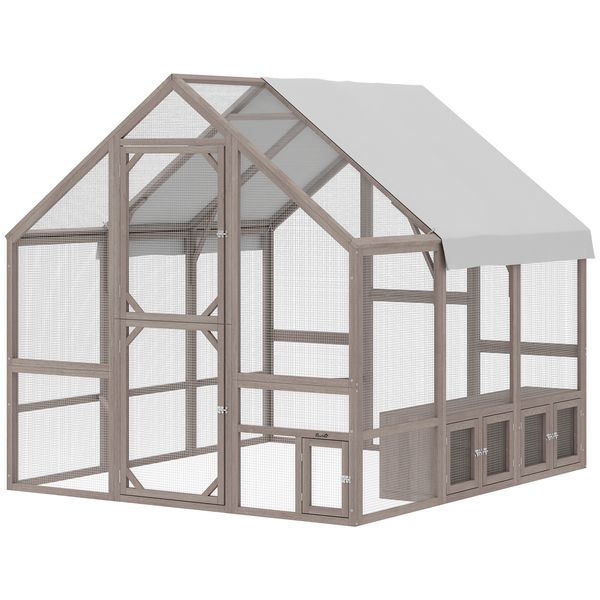 Cascade walk-in wooden chicken coop for 8-10 hens hero view