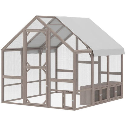 Cascade walk-in wooden chicken coop for 8-10 hens hero view