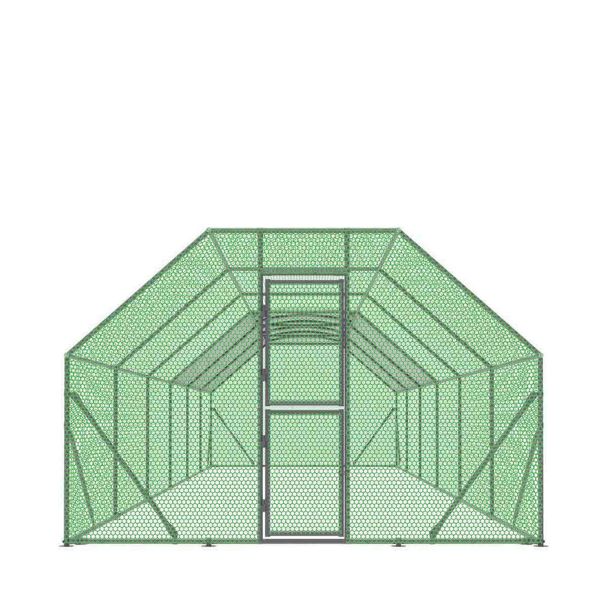 Magnum commercial chicken run footprint and dimensions view