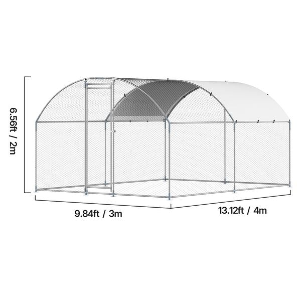Summit walk-in chicken run footprint and dimensions view