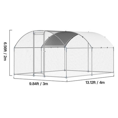 Summit walk-in chicken run footprint and dimensions view